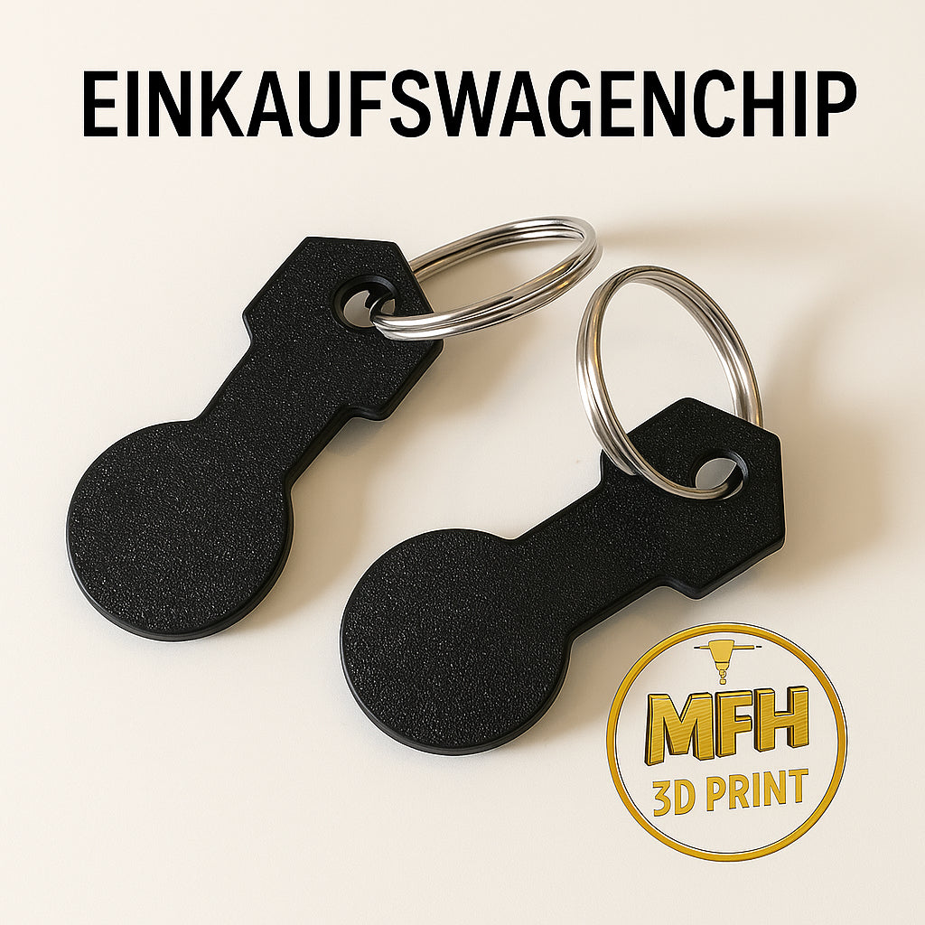 Einkaufswagenchip mit Schlüsselring