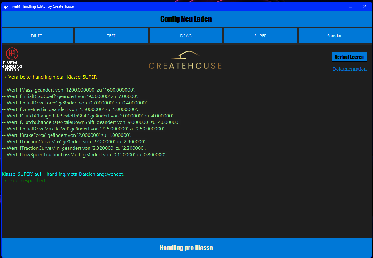 FiveM Handling Editor
